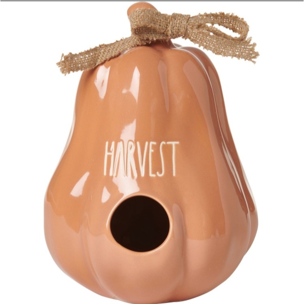 Rae Dunn Harvest Gourd Birdhouse - 8.5x6”